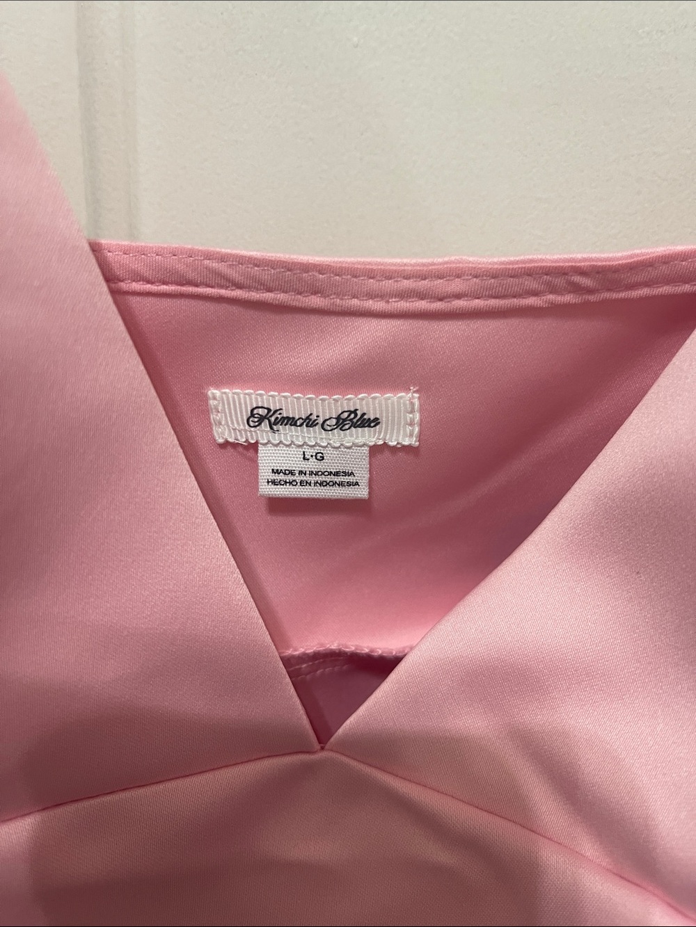NWOT $75 Kimchi Blue Pink mini dress Size Large - Picture 5 of 7